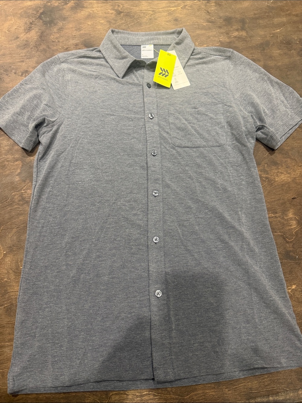 all in motion Men's Short-Sleeve Button-Down Shirt - Gray